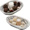 Cuenco de Madera para Velas en Stock, Bandeja Decorativa Ovalada para Velas de Aromaterapia, Cuenco para Frutas de Mesa Comedor, Cuenco de Masa para Velas