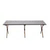 Mesa enrollable multifuncional para exteriores transfronteriza, mesa ligera para puesto casero, mesa de camping para ocio, mesa plegable portátil de madera maciza