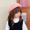 Boina Infantil Niñas Otoño e Invierno Gorros de Bebé Moda Boinas de Lana Gorros Niñas Estilo Retro Británico Gorros de Pintor