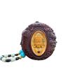Sándalo Rojo Marca Buda Chen Xiang Buda Mágico Una Ronda Marca Colgante para Coche Pieza de Mano Placa Portátil Jugando Cabeza de Buda Descompresor para Hombre