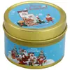 Venta al por mayor de fábrica Caja de regalo de Navidad transfronteriza, Lata de atmósfera festiva Vela de cera de soja perfumada Decoración
