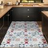 Tapete de Piso para Cocina Americana de Barro de Diatomeas, Absorbente, Limpiable con Trapo, Lavable, Antideslizante, Resistente al Aceite, Impermeable, Tapete Largo, Resistente para Balcón