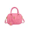 Bolsas Cor Lisa Bolsa de Boliche Feminina 2025 Nova Versátil para o Dia a Dia Bolsa Boston Estilo Coreano Tendência Bolsa Transversal Atacado
