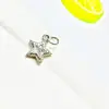 Colgante de Estrella de Cinco Puntas Micro-pavimentado con Circonita de Oro de 14K Colgante de Joyería de Cristal Hecho a Mano Colgante para Pulsera de Perlas DIY Colgante para Collar