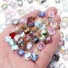 Lote de 30 cuentas sueltas de trébol de cuatro hojas con corte de color transparente, con agujero recto, para pulseras avanzadas de bricolaje, accesorios al por mayor