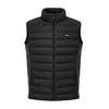 Chaleco cálido de algodón acanalado con cuello alto para hombre para otoño e invierno, con costuras horizontales y cremallera, adecuado para ir al trabajo, chaqueta sin mangas
