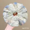 Elástico de cabelo com laço de renda francesa, scrunchie oversized, estilo casual, acessório de cabelo para coque elegante, faixa de cabelo, elástico de cabelo grande para mulheres