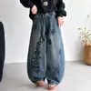 Pantalones de Otoño para Niñas 2026 Nuevo Estilo Coreano Elegantes Jeans de Primavera y Otoño para Niños Pantalones Rectos Geniales para Niños