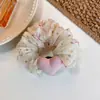 Nuevo scrunchie de malla de lunares, estilo bosque, fresco y dulce, liga para el cabello de alta elasticidad para niñas, adecuado para peinados de moño