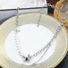 Collar de Puntada de Perla Chuni para Mujer Personalidad de Nicho Sentido de Alta Gama Accesorios Nueva Cadena para Clavícula Lujo Ligero Adornos Versátiles