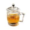 Vaso de Vidrio Engrosado con Asa, Gran Capacidad, A Prueba de Polvo, Vaso Transparente para Bebidas Domésticas, Taza de Té para Oficina