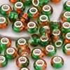 Fabricantes de Venta Caliente Transfronterizos Suministran Estilo Pintado Acrílico Chapado Cuentas Sueltas Patrón Resina Redondas DIY Cuentas Sueltas