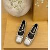 Zapatos Versátiles de Hebilla Oculta y Tacón Bajo para Primavera y Otoño con Lazo 2025 Zapatos Franceses Mary Jane de Boca Baja Rebaja de Liquidación