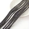 2024 Nuevo Color Dorado Hilo Trenzado de Cuerda de 4 Hilos 5mm DIY Pulsera de Alambre Semi-Terminada Accesorios de Joyería de Cuerda de Cuero