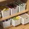 Cesta casera de estilo japonés, cesta de almacenamiento para dormitorio, caja de almacenamiento para snacks, cesta de almacenamiento para cocina, organizador de escritorio de plástico hueco para juguetes