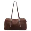 2026 Outono Inicial Nova Bolsa de Bowling Fosca Estilosa Retrô para Mulheres Sensação de Alto Padrão Bolsa Almofada Bolsa de Ombro