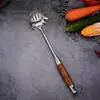 Acero inoxidable 304 utensilios de cocina Espátula de palisandro Colador Escurridor Pala para freír Juego de utensilios de cocina para el hogar Suministros de cocina al por mayor