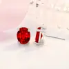 Aretes Sintéticos de Diamante de Color Cultivado en Laboratorio con Forma de Huevo, Aretes de Diamante Azul Sintético Artificial y Diamante Amarillo Suelto