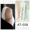 Pegatina de Tatuaje de Muñeca Estilo Deseo Puro Ruikalong Color Liso No Reflectante Flor Texto Impermeable Larga Duración Pulsera Envolvente para el Brazo