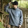 Jaqueta de Lã Masculina Outono e Inverno Marca da Moda Masculina Outdoor Casual Forrada de Lã Quente Casal Algodão Agasalho Jaqueta Masculina Top