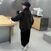 Conjunto de Sudadera de Otoño para Niñas 2025 Nueva Moda Estilo Coreano para Niños Mayores Elegante Cuello Polo Conjunto Casual