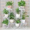 Soporte para plantas de interior transfronterizo Metal Sala de estar Hogar Hierro Soporte para flores De pie Multicapa Soporte para macetas de suculentas Extraíble