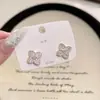 Pendientes de Plata con Aguja de Zirconio Microincrustado, Pendientes de Mariposa Simples, Exquisitos y Versátiles para Mujer, Lujo Ligero, Pendientes de Alta Gama, Pendientes al por Mayor