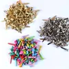 Unhas coloridas de duas pernas com pernas divididas, unhas DIY feitas à mão para crianças, unhas de duas pontas, materiais de encadernação para fazer no jardim de infância, unhas