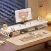 Soporte Elevador para Computadora de Escritorio Estación de Trabajo Estante de Almacenamiento para Escritorio de Oficina en Casa Elevador de Monitor de Doble Capa