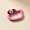 Hebilla de resorte con forma de lazo y efecto de goteo de aceite de color caramelo, accesorio DIY, conector de hebilla colgante para bolsa de dibujos animados lindo