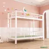 Cama para Niños, Litera para Dormitorio de Estudiantes de Primaria, Cama Alta y Baja para Descanso de Almuerzo en Jardín de Infancia, Cama de Doble Capa con Estructura de Hierro para Siesta en Clase de Guardería