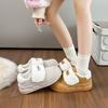 Zapatos Mao de velcro zapatos de pan de algodón invierno nuevo cálidos blancos cabeza grande perezoso para usar afuera otoño e invierno explosiones