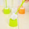 Juego de cepillos de baño creativos de plástico grueso, cepillo de limpieza redondo para inodoro, cepillo de limpieza para inodoro, cepillo de baño