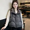 2026 Invierno Nuevo Chaleco de Algodón sin Mangas con Cuello Alto y Retazos para Mujer Chaleco Grueso Cálido Chaleco Superior Ropa para Mujer
