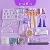 Paquete de materiales para manualidades de pegamento de gota de cristal, juego de pegamento de resina AB, herramientas hechas a mano, material de garra de gato, molde de silicona