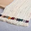 Cintura de borla de color mixto de poliéster y algodón de 0.6 cm Cordón para sombrero retro étnico Cordón de sudadera de color intercalado
