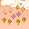 Nuevo Estilo Esmalte Planta Flor Rosa Hortensia Girasol Aleación Colgante Accesorios para Joyería DIY Materiales para Collares