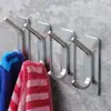 Gancho de Acero Inoxidable Gancho Único Gancho de Tira sin Perforación Gancho Adhesivo Fuerte Gancho para Ropa Impermeable de Cocina Baño Sala de Ducha