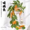 Simulación flor de glicina flor falsa enredadera flor colgante de techo guirnalda de flores decoración de enredadera planta de plástico para pared colgante ocultación de tuberías de aire acondicionado