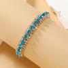 Pulsera Pequeña Fresca para Mujer Multicolor Cristal de Imitación Lujo Estilo Bohemio Estilo Ins Normcore Versátil Pulsera de Aleación