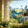 Nuevo producto transfronterizo de Amazon: Artefacto acrílico para puzzle que atrapa la luz para el hogar, adorno colgante decorativo pintado a mano para decoración de patio y ventana