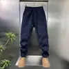 Producto Nuevo de Invierno 2025: Pantalones Casuales para Hombre, Lujosos, Resistentes al Frío, Cortavientos, Cálidos, Cintura Elástica, Terciopelo de Algodón Europeo, Sarga, Engrosados y Forrados de Felpa