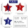 Decoración Día de la Independencia Estrella Roja Blanca Azul de Cinco Puntas Día Nacional de EE. UU. Decoración para el Hogar Decoración de Escritorio Estrella Estéreo de Fieltro
