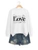 Amor amor Amazon ebay Dia dos Namorados Novo Elegante Casual Gola Redonda Feminino Pulôver Moletom