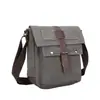 Bolso Bandolera de Lona para Hombre Transfronterizo, Bolso de Lona Resistente al Desgaste, Bolso Mensajero Multibolsillos, Maletín de Negocios Retro