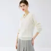 Estilo casual~Suéter de cachemira tejido a cable con cuello en V para mujer, jersey holgado, suéter de punto grueso, camisa básica versátil, nuevo modelo de otoño e invierno