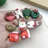 Acessórios de Resina de Natal Papai Noel Meias Flocos de Neve Pulseira Colar Chaveiro Pingente Acessórios de Joias DIY