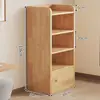 Estantería de pie de madera maciza para almacenamiento estantería para libros en casa almacenamiento en rejilla integrado contra la pared sala de estar niños gabinete de almacenamiento simple estantería para libros