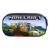 Bolsa para lápices de gran capacidad para estudiantes del juego Minecraft al por mayor del fabricante Bolsa de papelería Bolsa de lápices de dibujos animados Caja de almacenamiento de papelería