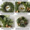 Corona de Navidad para Amazon transfronteriza con cedro artificial y lazo, corona de decoración navideña, se puede hacer DIY